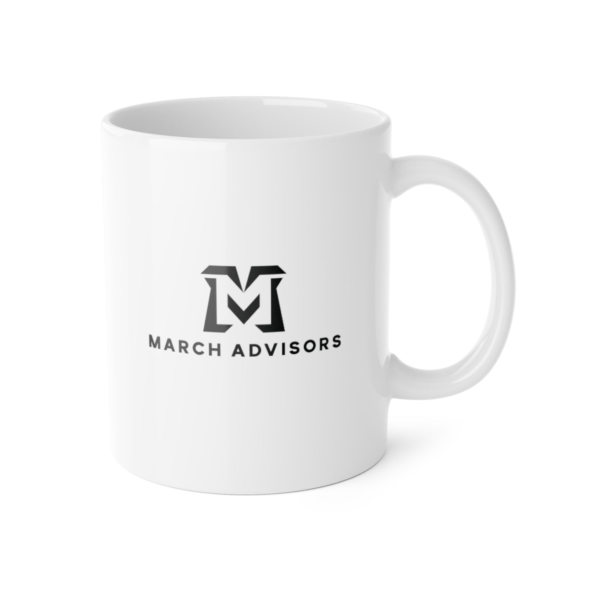 Minimalist White Ceramic Mug — Subtle Modern Coffee Cup (11 oz)