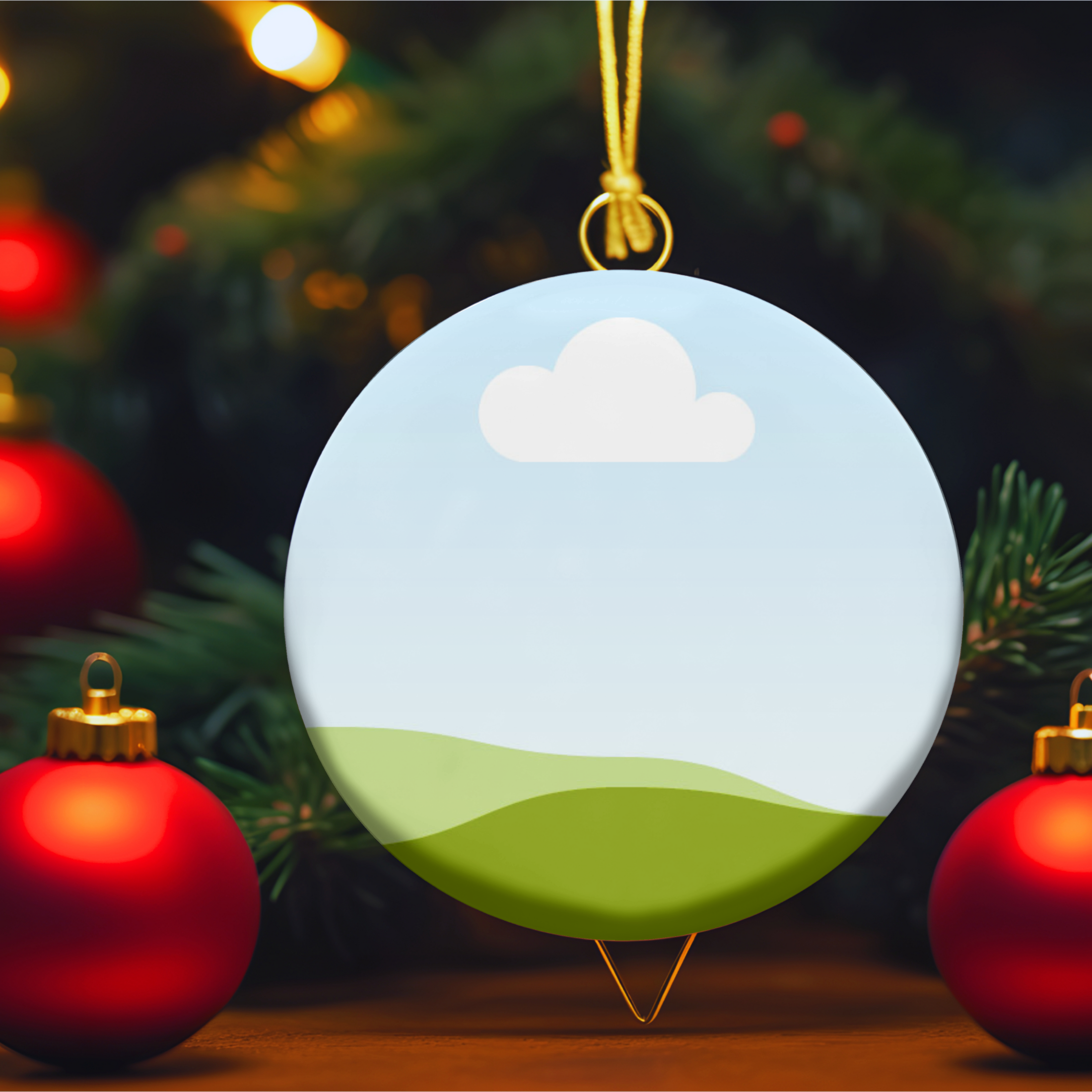 Christmas, Holiday Ornament Canva Mockup
