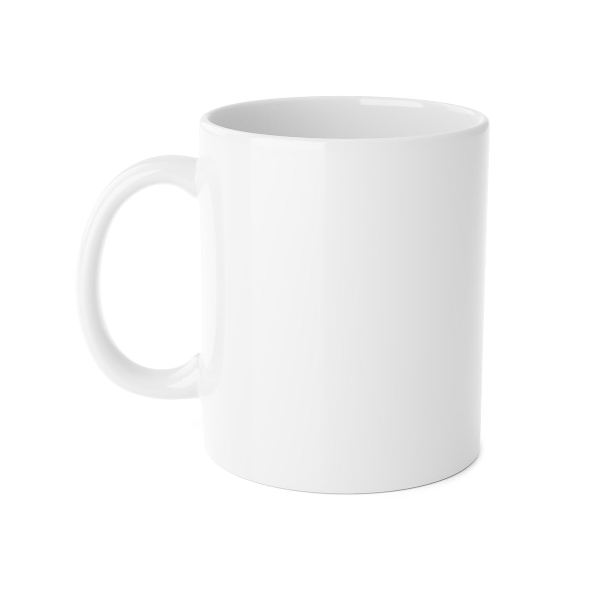 Minimalist White Ceramic Mug — Subtle Modern Coffee Cup (11 oz)