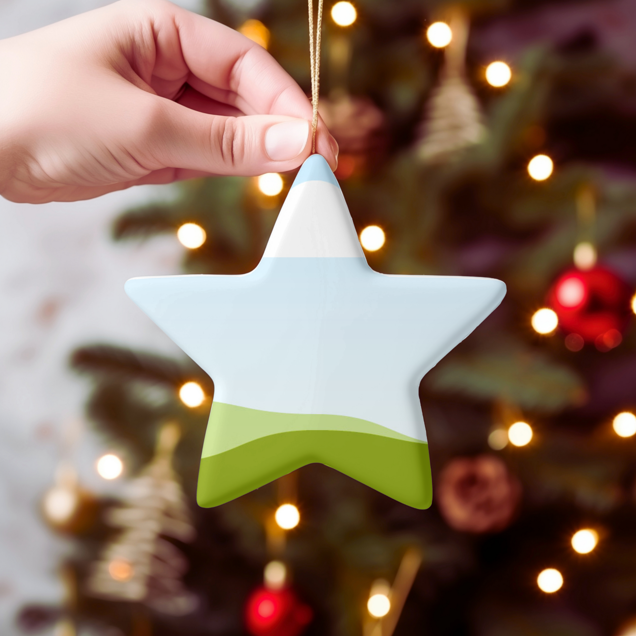 Christmas Star Ornament Canva Mockup