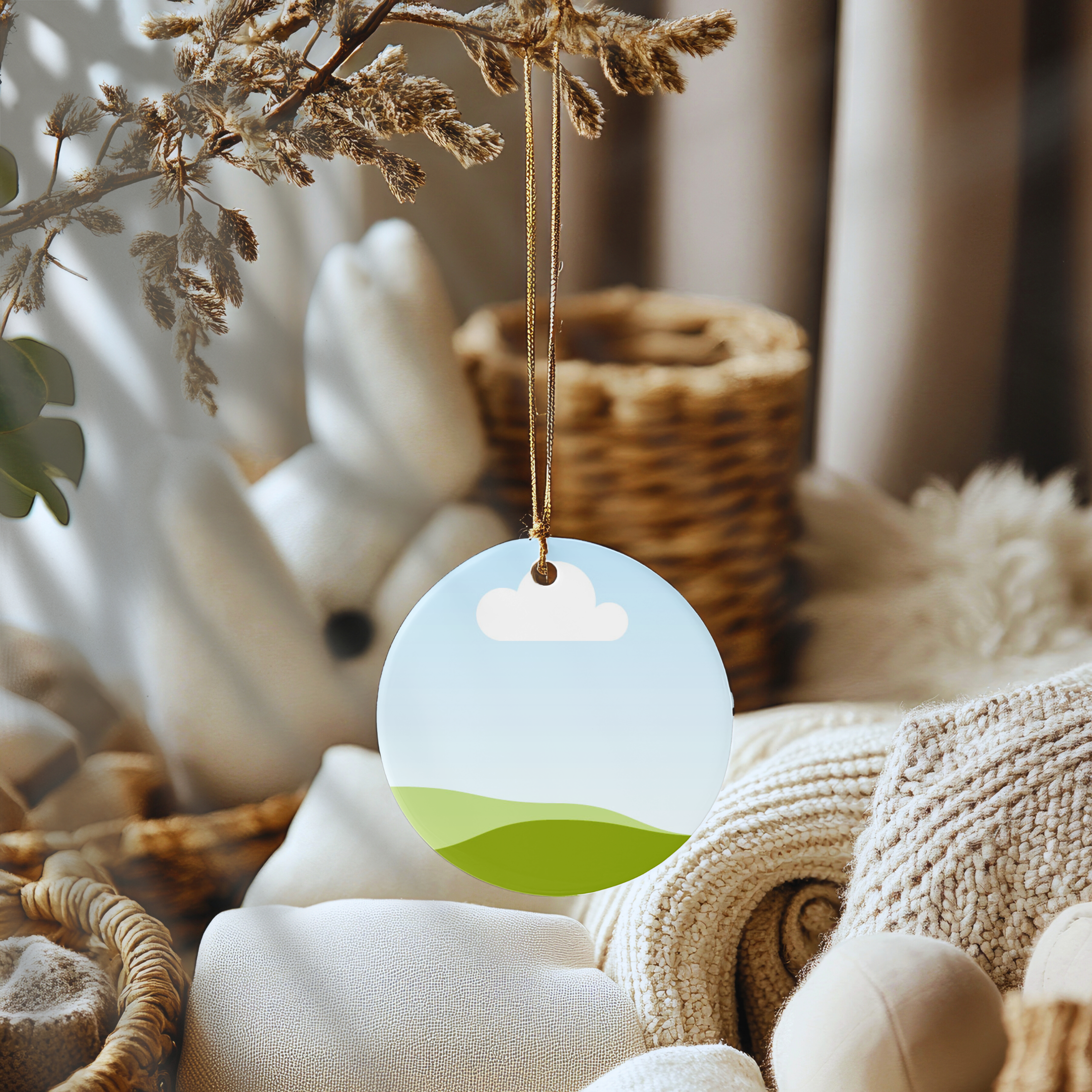 Christmas, Holiday Ornament Canva Mockup