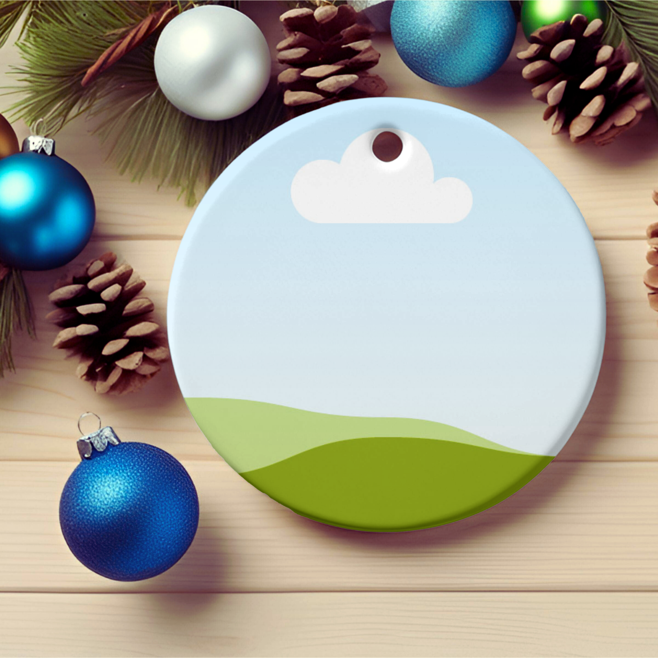 Christmas, Holiday Ornament Canva Mockup