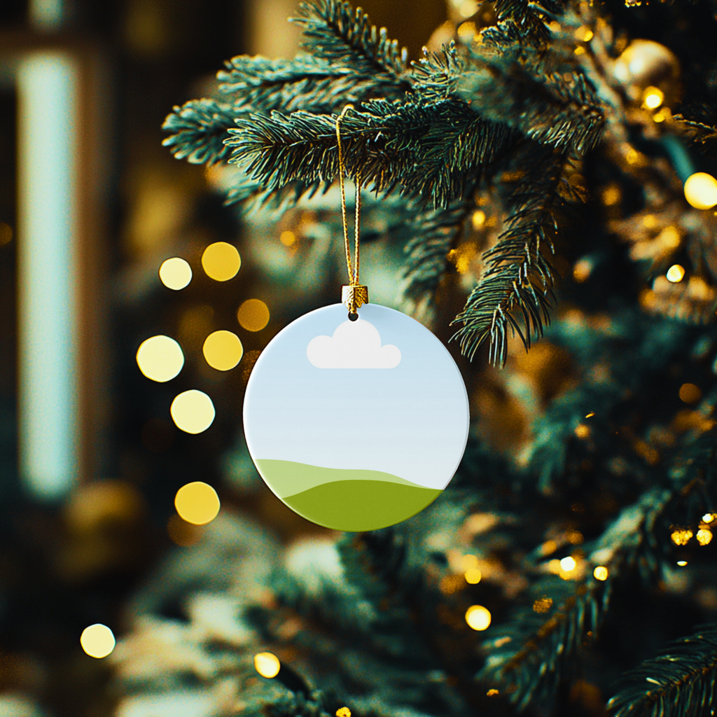 Christmas, Holiday Ornament Canva Mockup