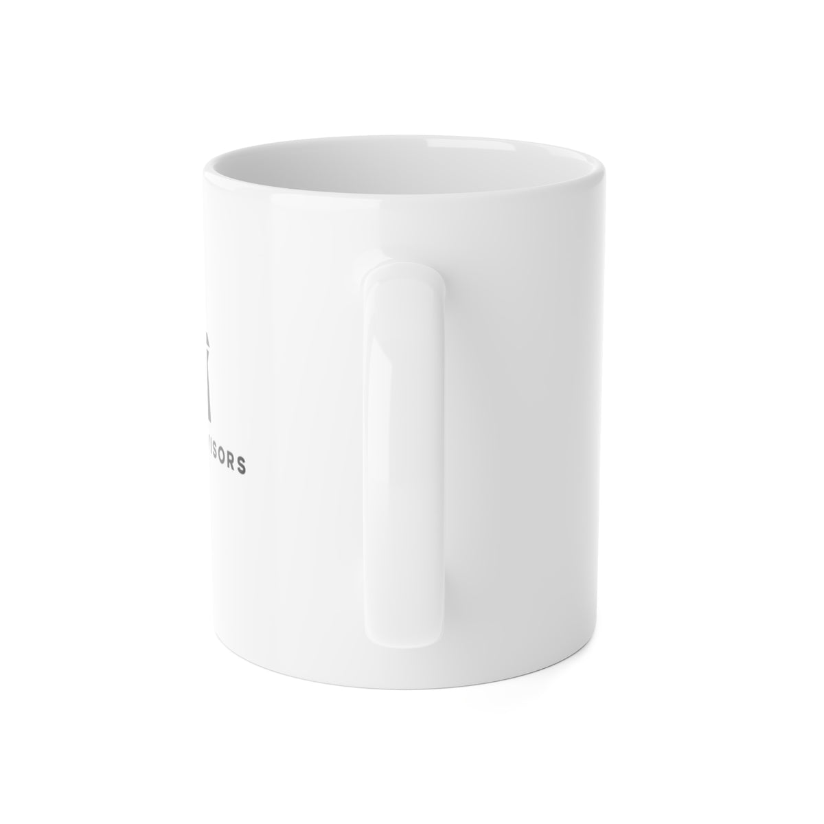 Minimalist White Ceramic Mug — Subtle Modern Coffee Cup (11 oz)