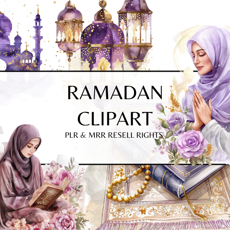 Ramadan Clipart with PLR and MRR Resell Rights (