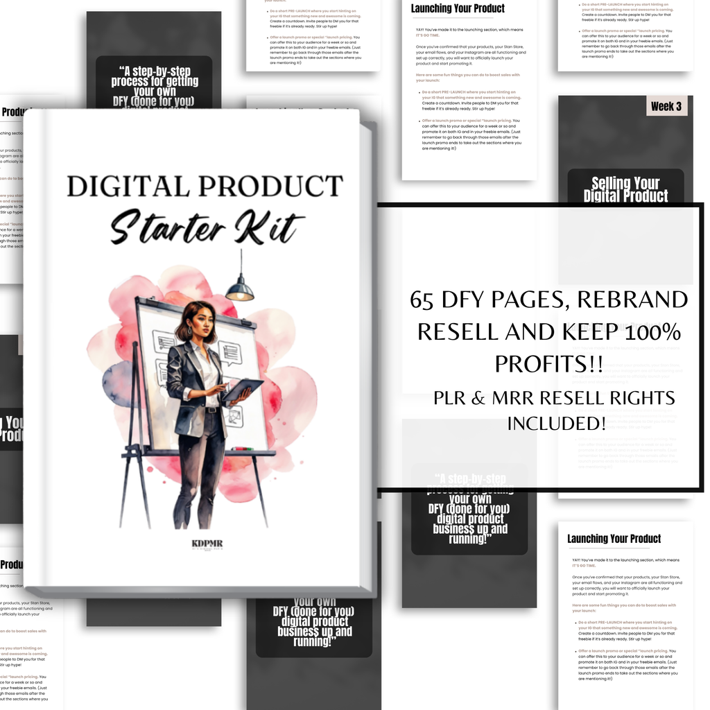 Digital Product Starter Kit with PLR MRR Resell Rights