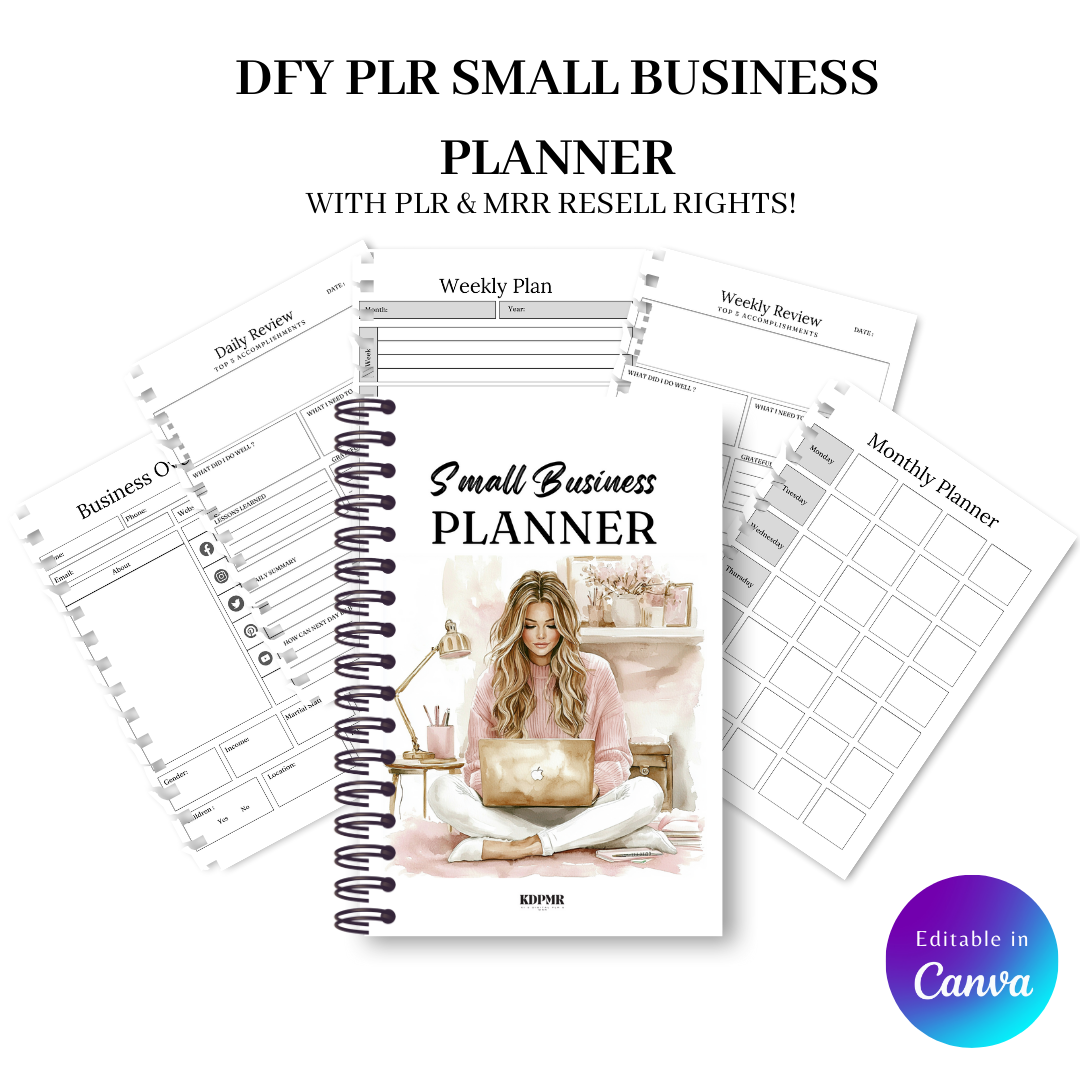 PLR Digital Small Business Planner