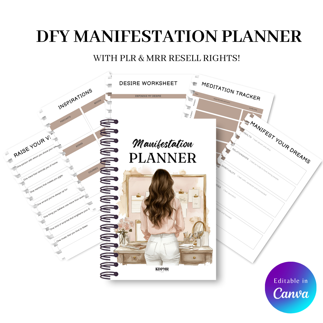 PLR Digital Manifestation Planner