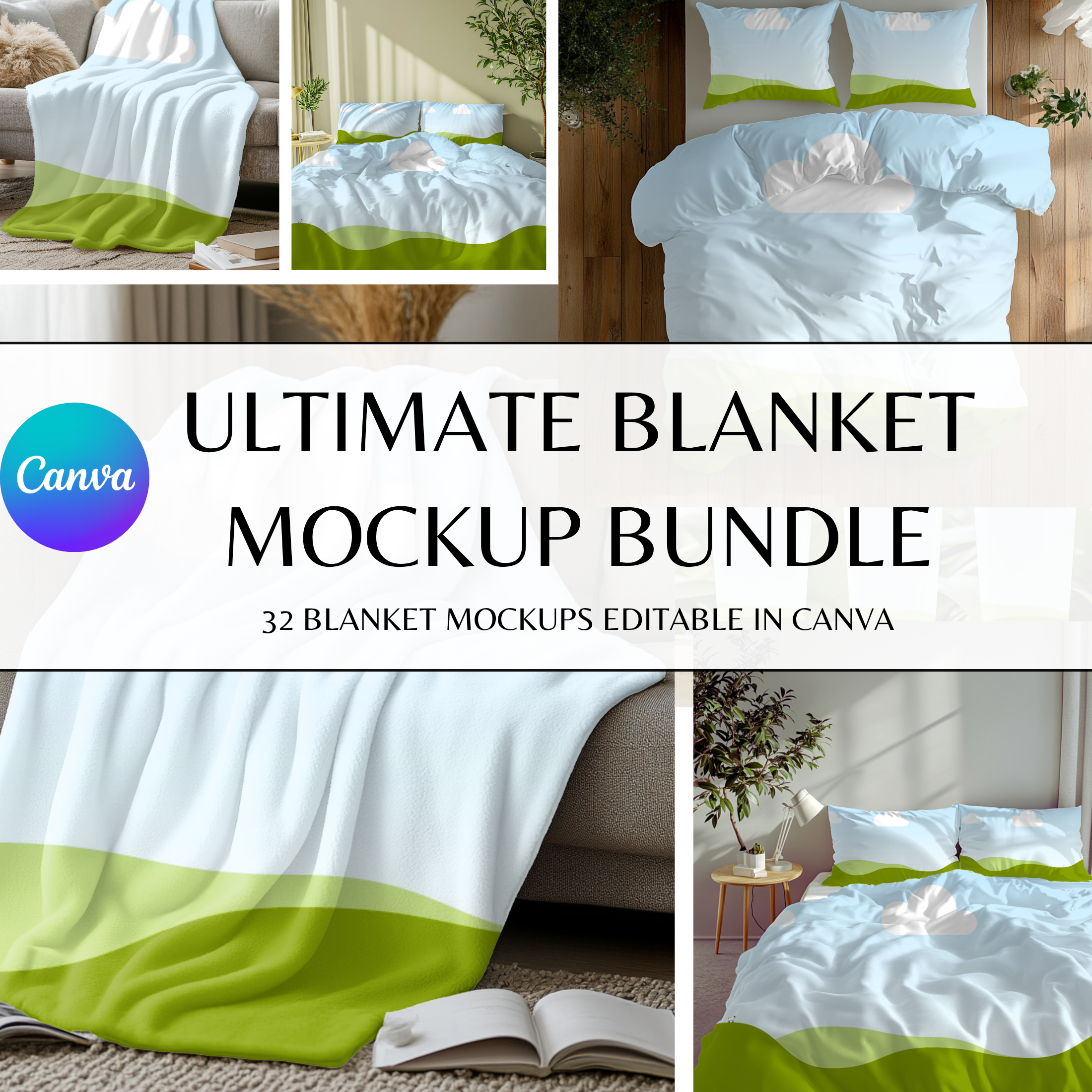 Ultimate Blanket Canva Mockup Bundle