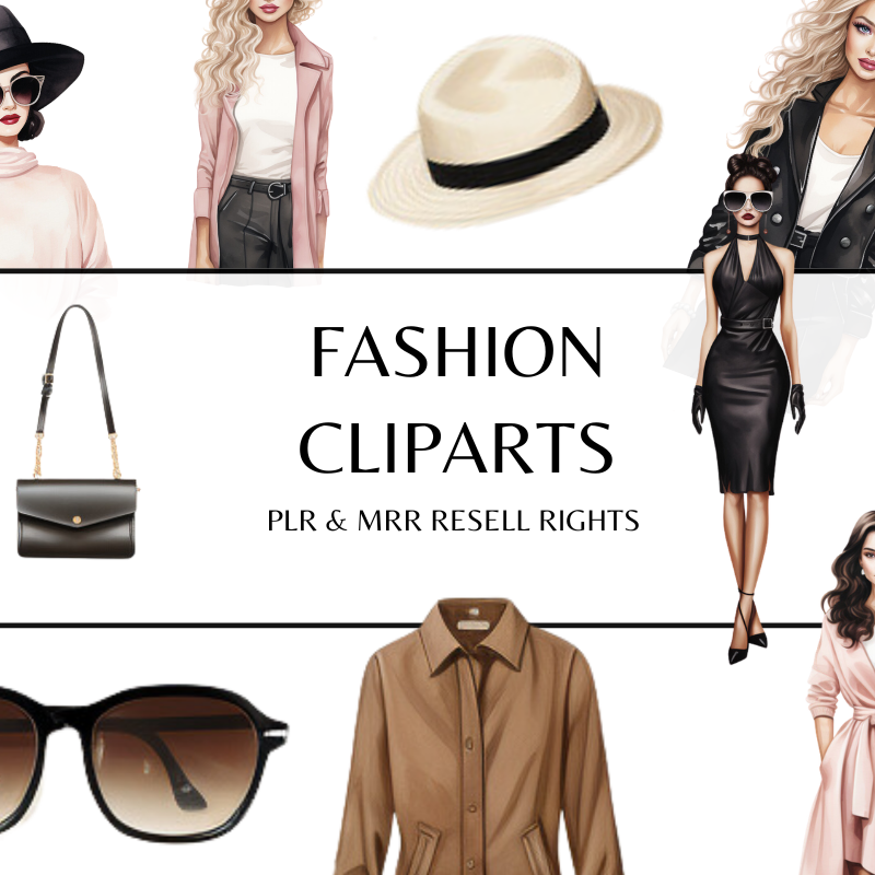 Fashion Clipart with PLR and MRR Resell Rights