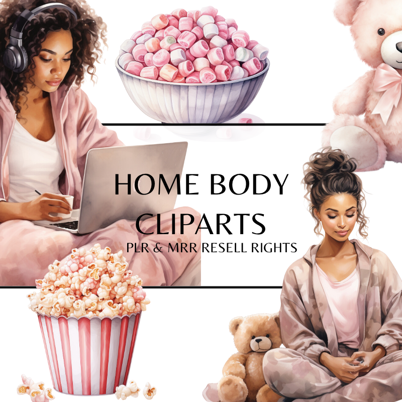 Homebody Cliparts with PLR and MRR Resell Rights