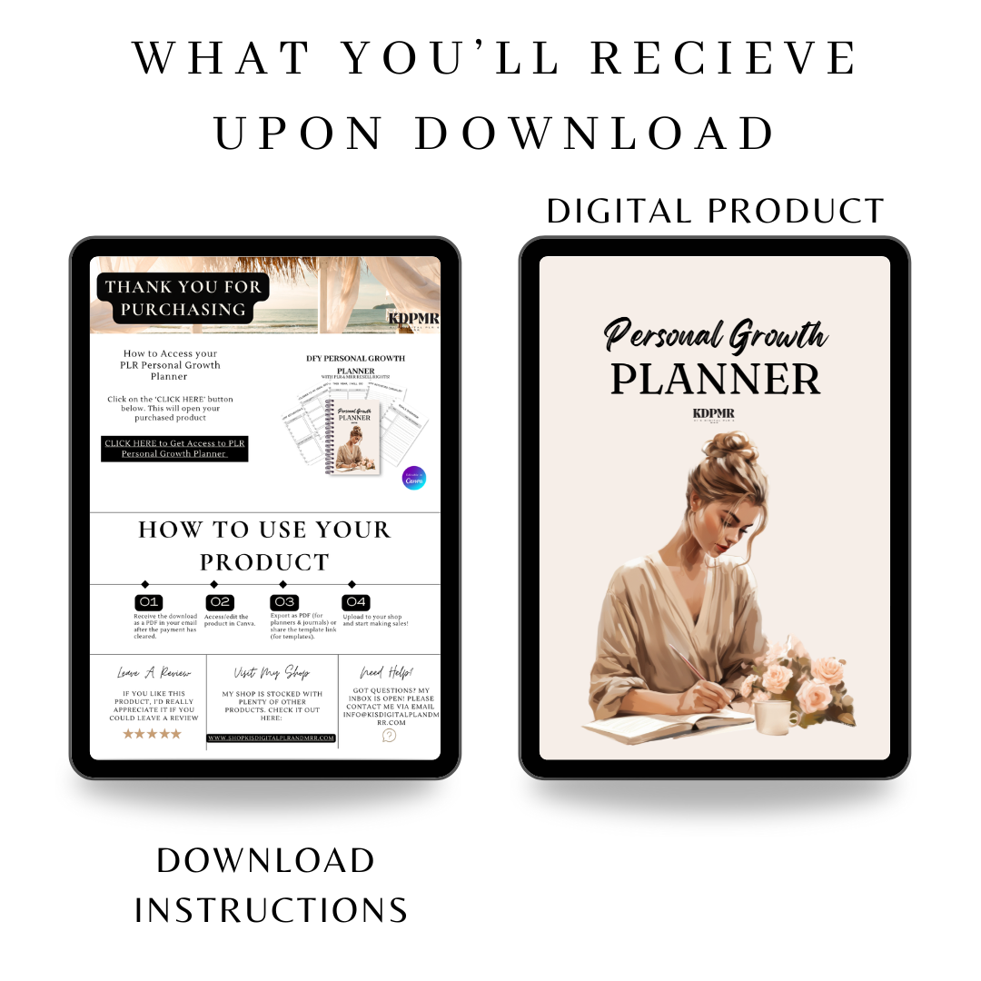 PLR Digital Personal Growth Planner