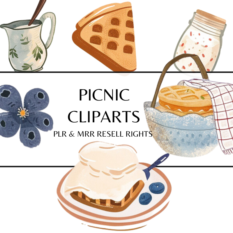 Picnic Clipart with PLR and MRR Resell Rights