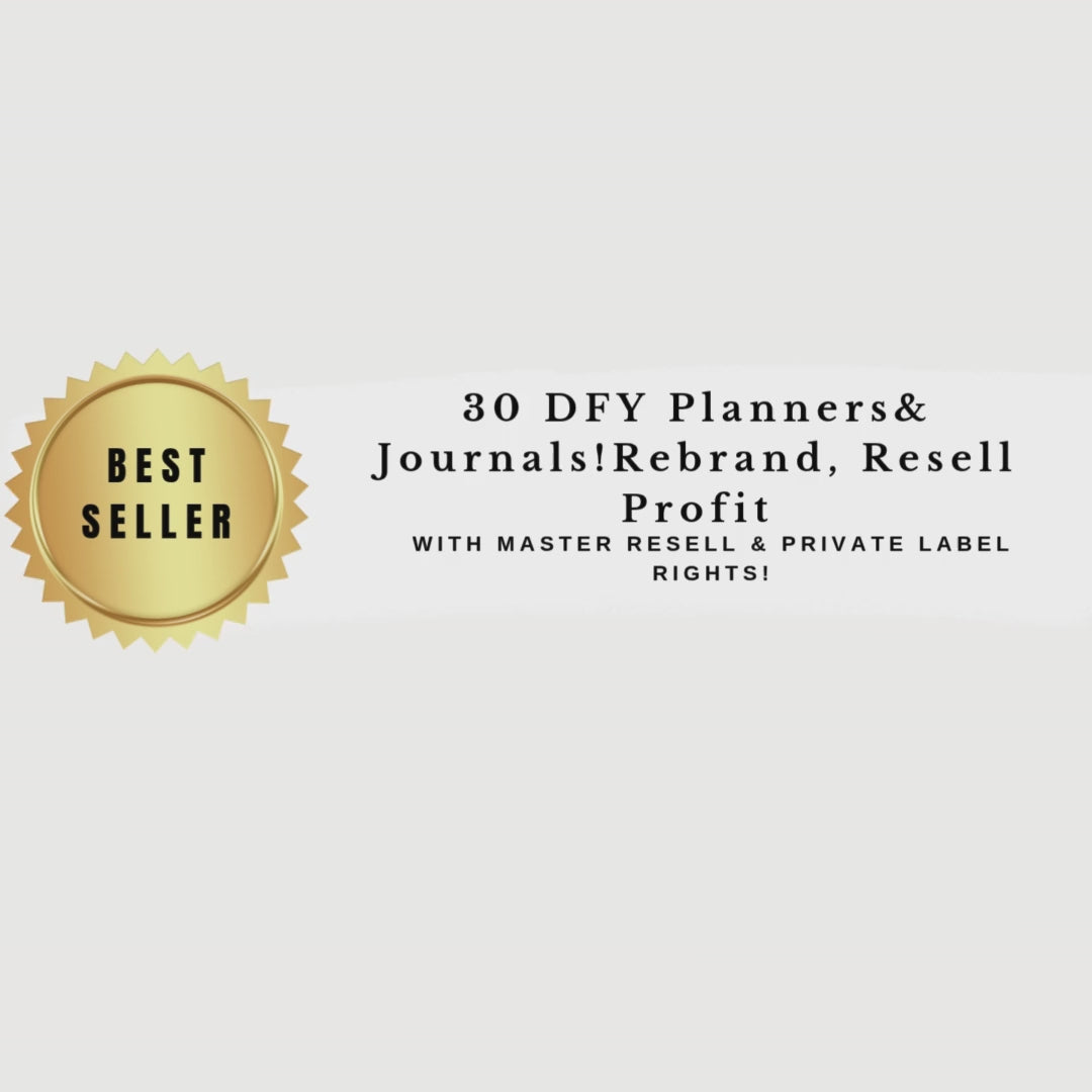 Planner and Journal Done for You Business with 30 Planners and Journals