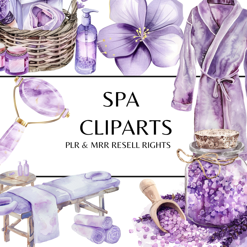 Spa Cliparts with PLR and MRR Resell Rights