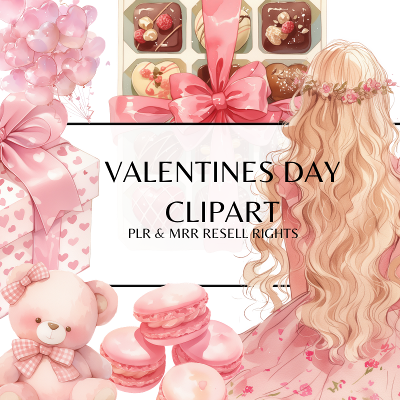 Valentines Day Clipart with PLR and MRR Resell Rights