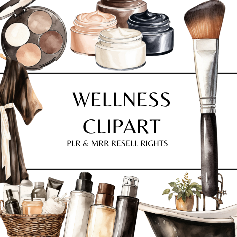 Wellness Clipart with PLR and MRR Resell Rights